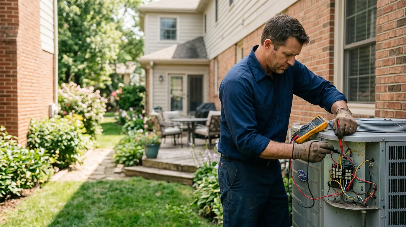 HVAC technician working near Fredonia, WI